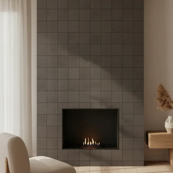 Gresie porțelanată antracit cu aspect de piatră brută, Marazzi Stonework, 10x10 cm