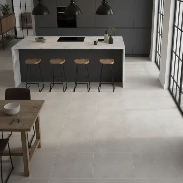 Gresie porțelanată gri, aspect de piatră finisată, Stonework Marazzi, 60x60 cm