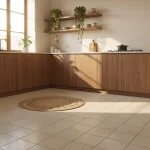 Gresie ceramică mată crem cu aspect de ciment, D_Segni Chalk Marazzi, 20x20 cm