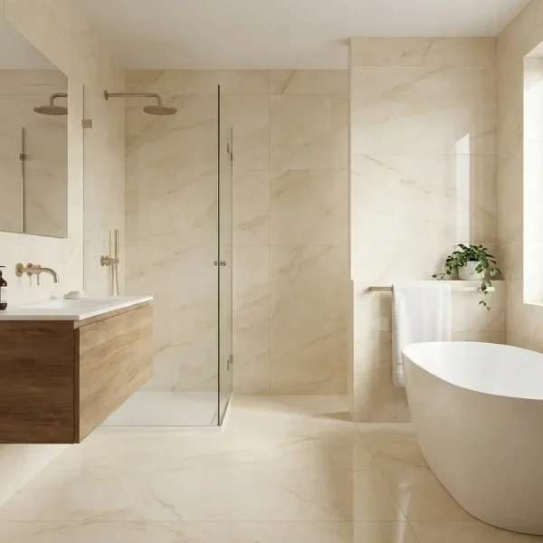 Faianta crem, rectificata, Marbleplay, 60x120 cm, Marazzi, M4L9