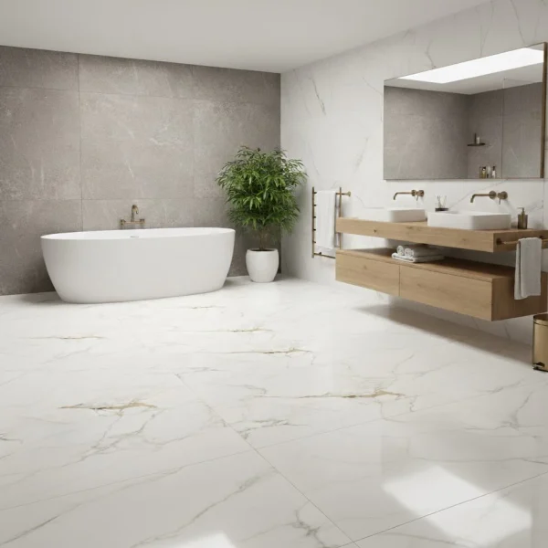 Gresie, aspect de marmură Marazzi Allmarble Golden White Lux 60X120 cm