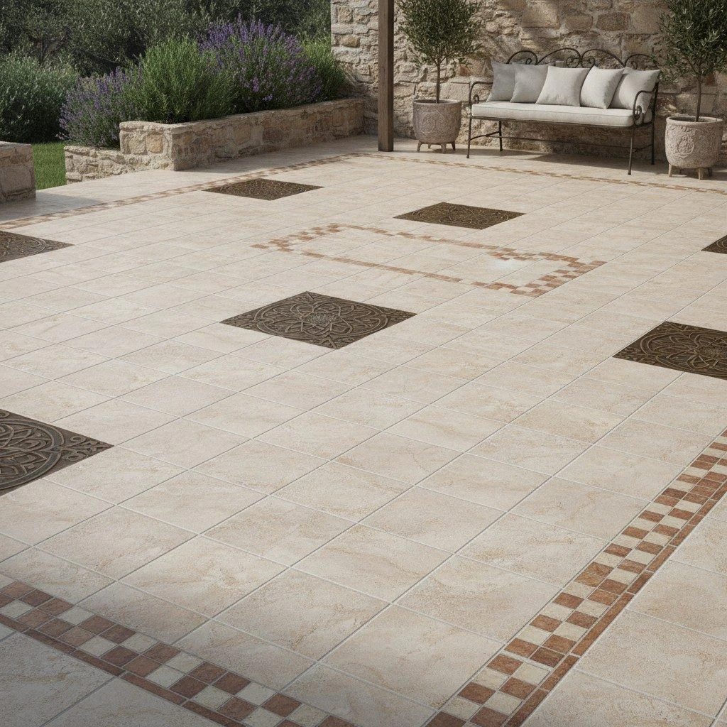Gresie de exterior bej, Rocking, 60x60 cm, Marazzi, M18X Gresie de exterior bej, Rocking, 60x60 cm, Marazzi, M18X