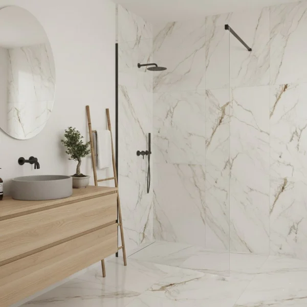 Gresie marmura alba, Allmarble Golden White, 75x150 cm, Marazzi