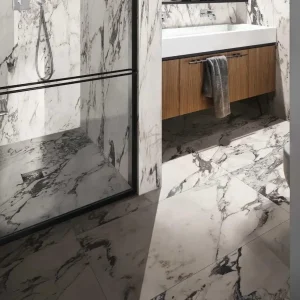 Gresie Alba Rectificata Lucioasa Marazzi Allmarble Capraia Lux 60X120 cm M3A9