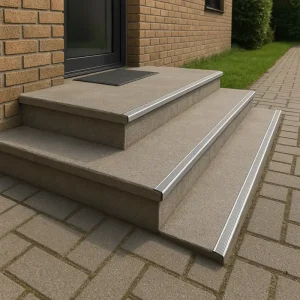 Profil aluminiu treapta, autoadeziv, argintiu, protecție margini, 40 x 22mm, 2 ml cod S42