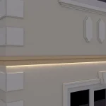 Brâu decorativ din polistiren pentru exterior, 50x150x2000 mm, FP325