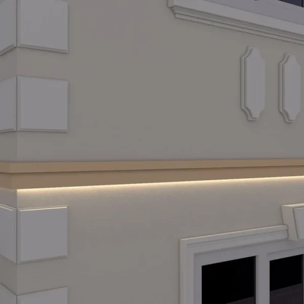 Brâu decorativ din polistiren pentru exterior, 50x150x2000 mm, FP325