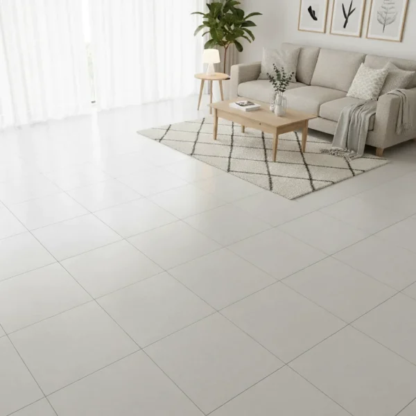 Gresie albă rectificată Marazzi Stream White 60x60 cm M0U9