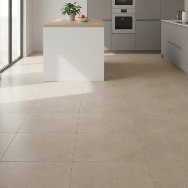 Gresie porțelanată taupe-bej cu aspect de piatră nisipoasă, Marazzi Stonework, 33.3x33.3 cm