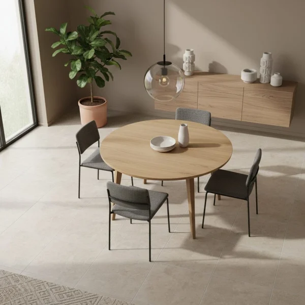 Gresie porțelanată bej, aspect de piatră calcaroasă, Stonework Marazzi, 33x33 cm