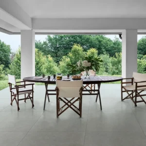 Gresie exterior gri deschis, Marazzi Moon White, 90x90 cm