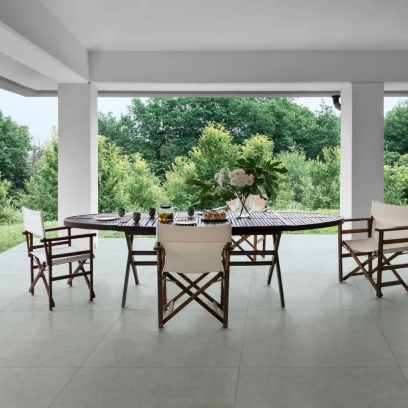 Gresie exterior gri deschis, Marazzi Moon White, 90x90 cm