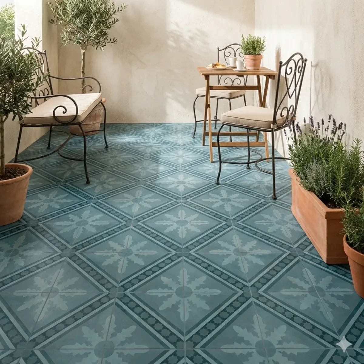 Placa decorativa Marazzi D_Segni Blend Azzurro Tappeto 1 20X20 cm M60F Placa decorativa Marazzi D_Segni Blend Azzurro Tappeto 1 20X20 cm M60F