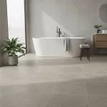 Gresie porțelanată taupe, aspect de piatră nisipoasă, Stonework Marazzi, 33.3x33.3 cm