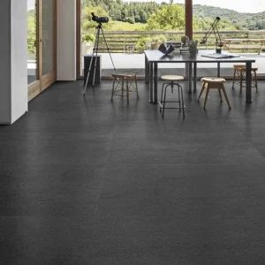 Gresie portelanata, interior exterior, antracit, rectificata, Basalto Lava, Marazzi, 60x60 cm