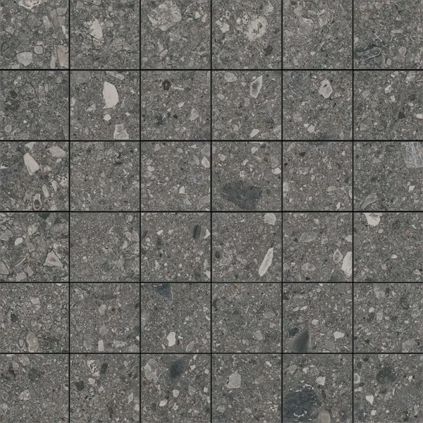 Mozaic gri antracit mat baie, Mystone Ceppo di Gré, Marazzi, 30x30 cm