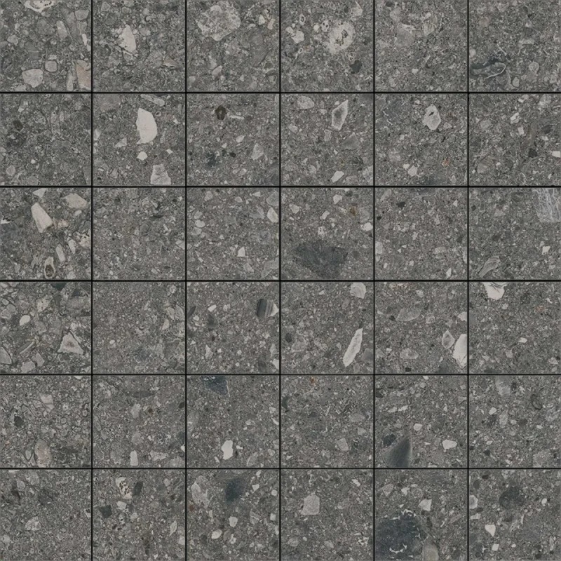 Mozaic gri antracit mat baie, Mystone Ceppo di Gré, Marazzi, 30x30 cm