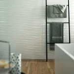 Faianță albă structurată 3D Marazzi Absolute White 25x76 cm