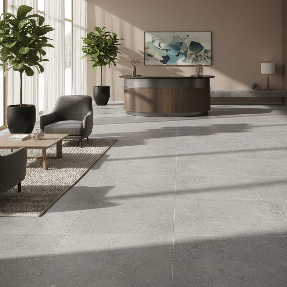 Gresie porțelanată gri cu aspect de piatră naturală granulată, Stonework Marazzi, 33x33 cm Gresie porțelanată gri cu aspect de piatră naturală granulată, Stonework Marazzi, 33x33 cm