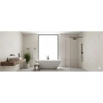 Faianta crem mata cu aspect de piatra, 20x50 cm, Marazzi Stream Ivory