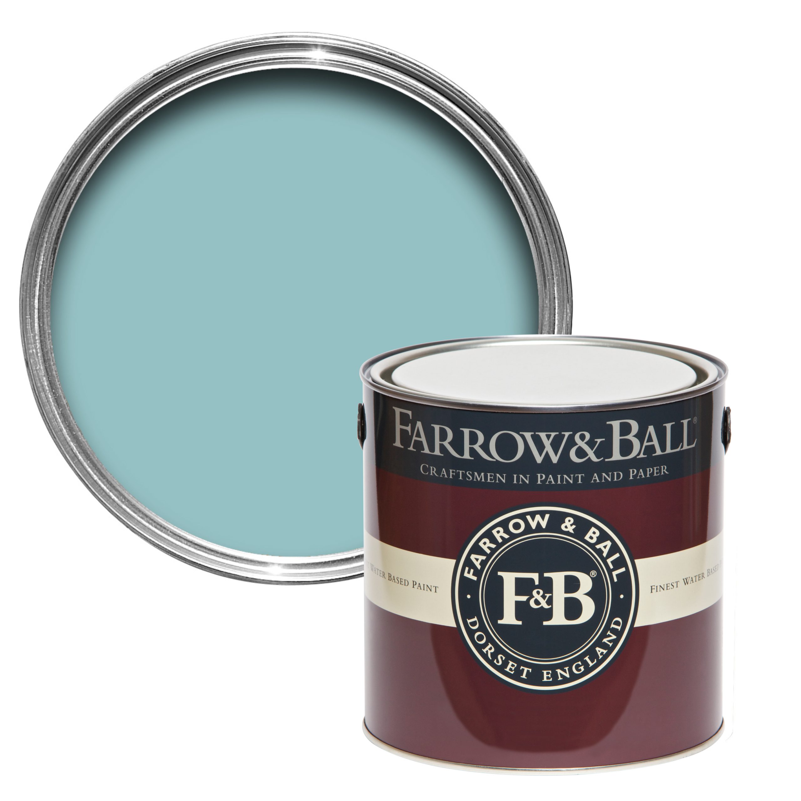 Vopsea albastră satinată 40% luciu pentru interior Farrow & Ball Modern Eggshell Blue Ground No. 210 2.5 Litri