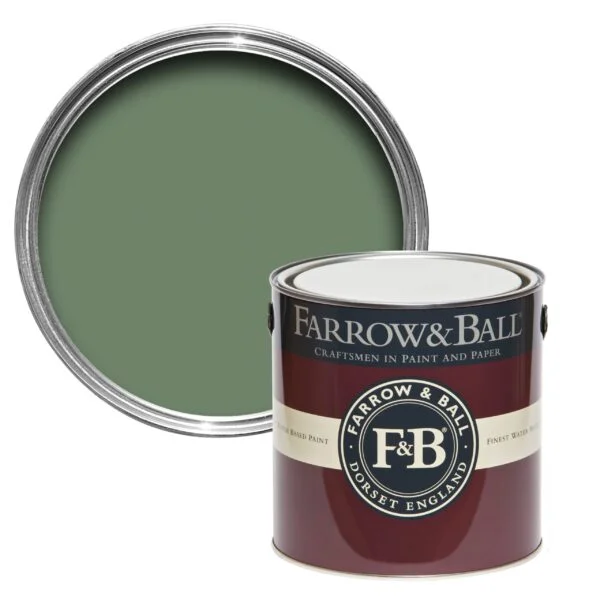 Vopsea verde mata 2% luciu pentru exterior Farrow & Ball Exterior Masonry Calke Green No. 34 5 Litri