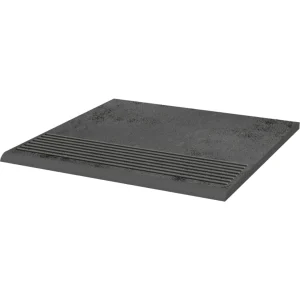 Gresie klinker grafit antiderapantă trepte, Semir Grafit, Paradyz, 30x30 cm
