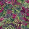 Tapet verde roz mov model floral tropical din vinil Grandeco Paradise Flower Wallpaper JF2303 10 ml x 0.53 ml