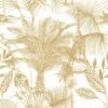 Tapet galben model tropical animal din vinil Grandeco Kidatu Ochre Wallpaper JF3503 10 ml x 0.53 ml