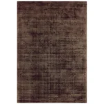 Covor maro din vâscoză lucrat manual, 200×290 cm, Blade Chocolate
