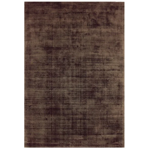 Covor maro din vâscoză lucrat manual, 200x290 cm, Blade Chocolate