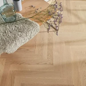 Parchet stejar albit natural chevron Boen Oak White Nature 10x70x470 mm