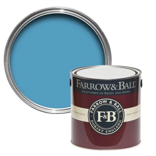 Vopsea albastra mata 2% luciu pentru interior Farrow & Ball Dead Flat St Giles Blue No. 280 5 Litri