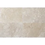 Travertin blanco lustruit și chituit placaj, 40.6×40.6 cm