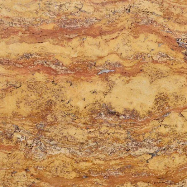 Travertin galben placaj lustruit, 45.7×45.7 cm, grosime 1.2 cm