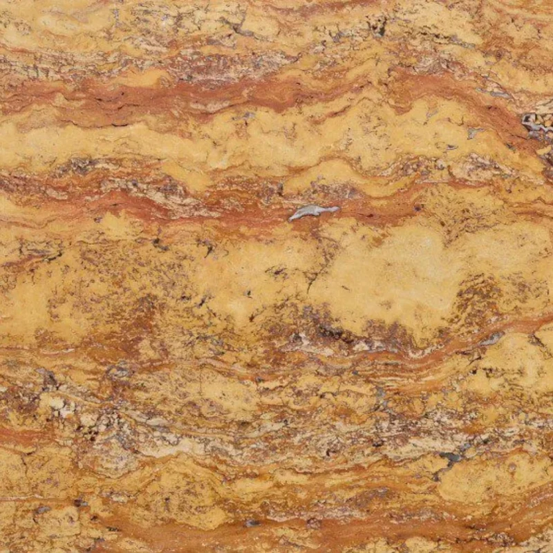 Travertin galben placaj lustruit, 45.7×45.7 cm, grosime 1.2 cm
