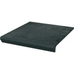 Treapta gresie exterior gri antiderapanta, Paradyz, Semir Grafit, 30×33 cm