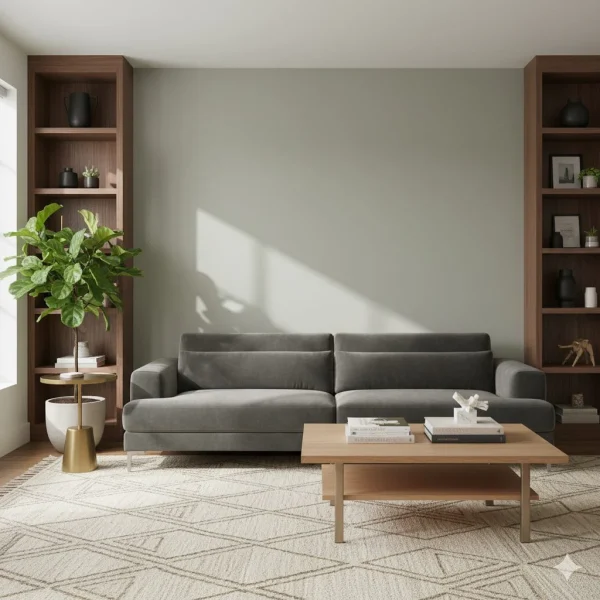 Vopsea lucioasă gri cu subtonuri verzi, Full Gloss Farrow & Ball, 750 ml, French Gray No. 18