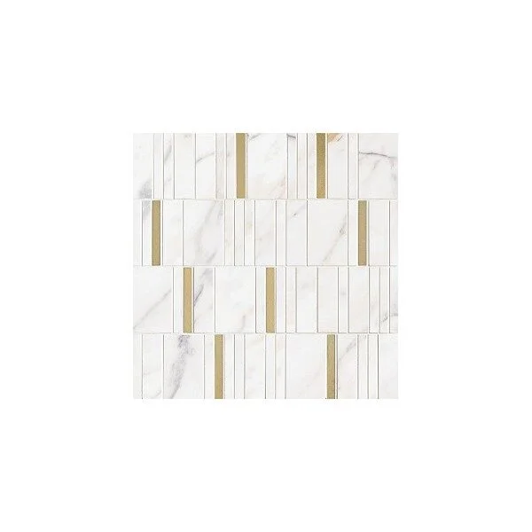 Decor Marazzi Allmarble Golden White Mosaico Barcode Lux 40X40 cm M8HD
