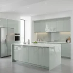 Vopsea aqua lucioasă Pale Powder cu subtonuri verzi, Farrow and Ball Full Gloss, 750 ml, No. 204