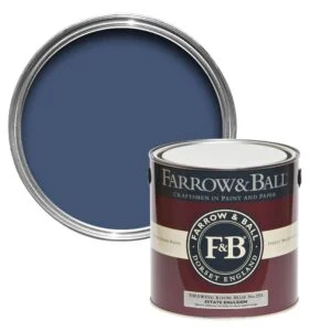Vopsea albastra mata 2% luciu pentru interior Farrow & Ball Dead Flat Drawing Room Blue No. 253 5 Litri