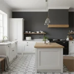 Vopsea satinată pentru interior neagră, Estate Eggshell Farrow & Ball, 750 ml, Grate Black No. 9920