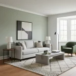 Vopsea ecologică gri cu subtonuri reci de albastru-verde, Casein Distemper Farrow and Ball, Blue Gray No. 91, 2.5 Litri