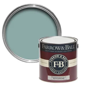 Vopsea albastra mata 2% luciu pentru exterior Farrow & Ball Exterior Masonry Ballroom Blue No. 24 5 Litri