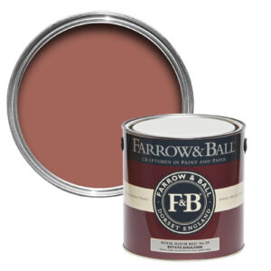 Vopsea rosie mata 2% luciu pentru interior Farrow & Ball Dead Flat Book Room Red No. 50 5 Litri
