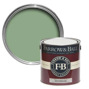Vopsea verde mata 2% luciu pentru exterior Farrow & Ball Exterior Masonry Folly Green No. 76 5 Litri