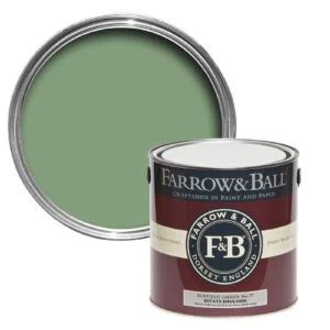 Vopsea verde mata 2% luciu pentru exterior Farrow & Ball Exterior Masonry Suffield Green No. 77 5 Litri