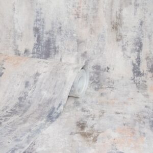 Tapet gri model uni concrete plaster din vinil Grandeco Bosa Plain Grey Wallpaper JF1101 10 ml x 0.53 ml