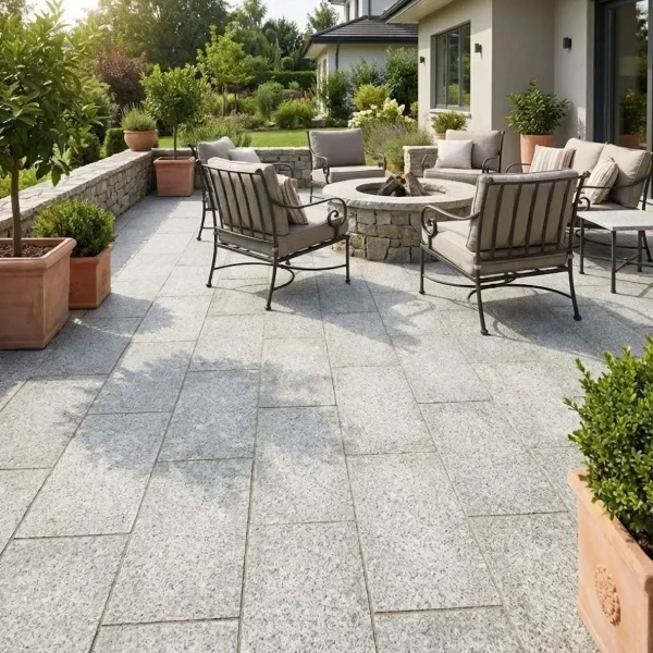 Granit Bianco Crystal placaj fiamat exterior, 60x30x3 cm