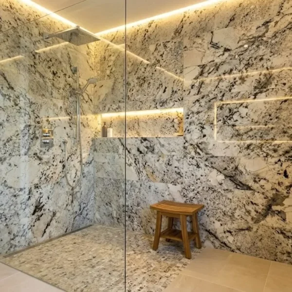 Granit Exotic White, placaj lustruit, 60x30 cm 1.5cm